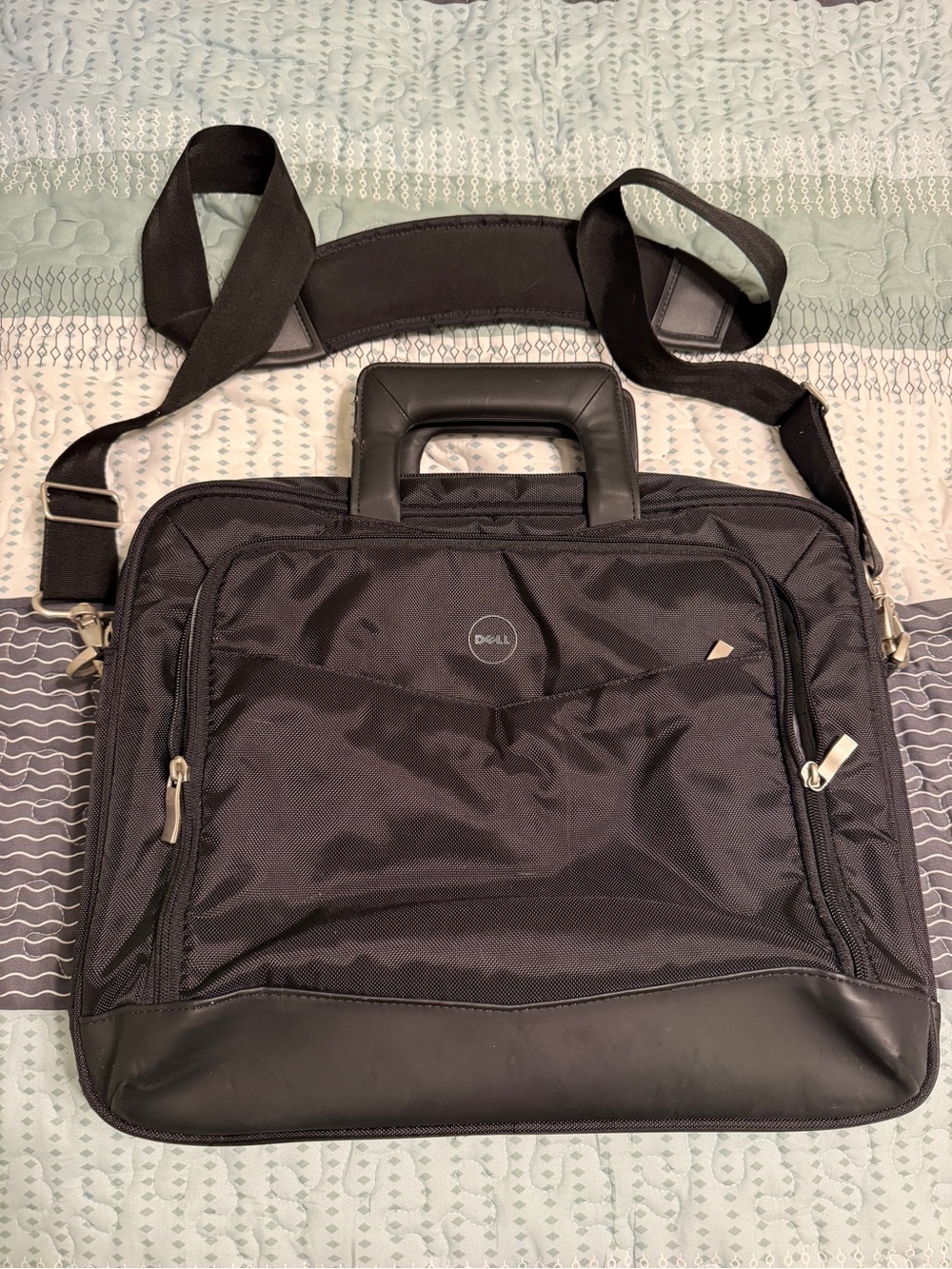 Dell Black Laptop Messenger Bag with Padded Strap